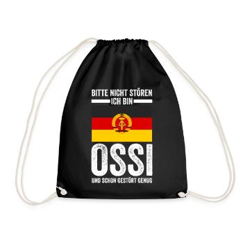 Ostdeutschland Ossi Deutschland DDR - Turnbeutel - Schwarz - Vorne