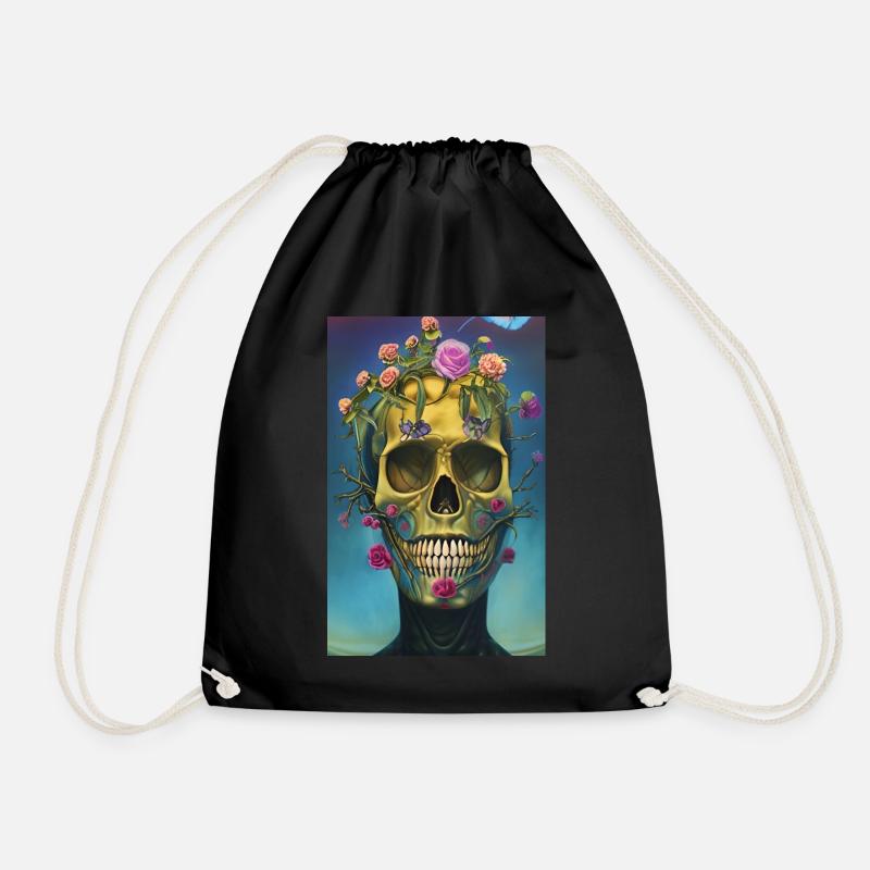 Beautiful fantasy Skull - Turnbeutel - Schwarz