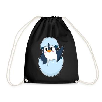 Penguin Eggshell - Drawstring Bag - black - Front