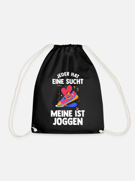 Läufer Joggen Laufen - Turnbeutel - Schwarz