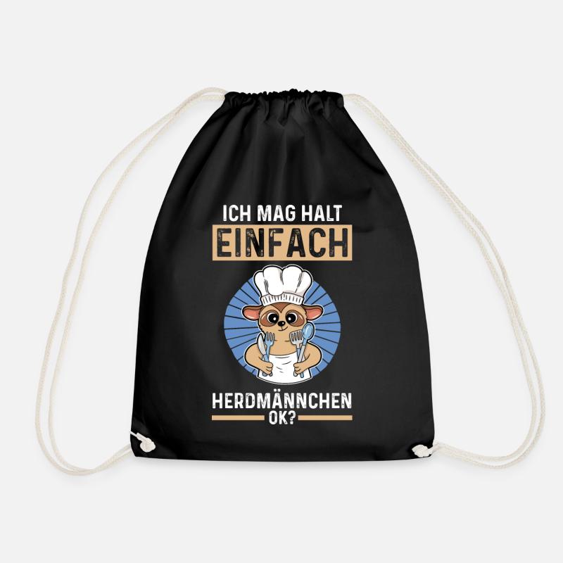 Erdmännchen Herdmännchen - Turnbeutel - Schwarz