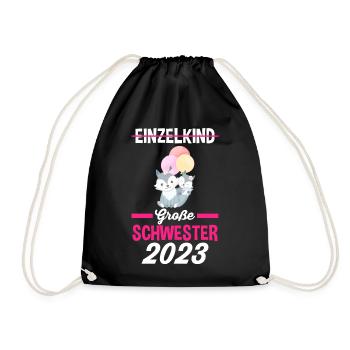 Schwester 2023 - Turnbeutel - Schwarz - Vorne