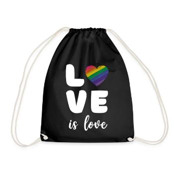 Mois de la fierté - L’amour c’est l’amour - Sac de sport léger - noir - Devant