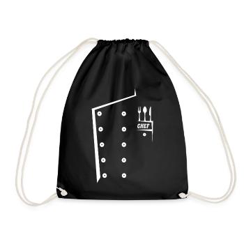 Köchin Grafik - Drawstring Bag - black - Front