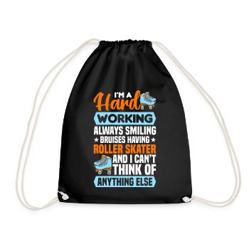 design de patins à roulettes - Sac de sport léger - noir - Devant