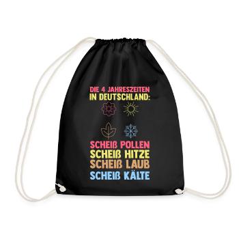 Die 4 Jahreszeiten In Deutschland - Turnbeutel - Schwarz - Vorne