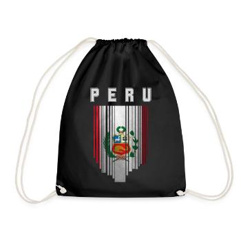 Drapeau du Pérou, fierté péruvienne - Sac de sport léger - noir - Devant