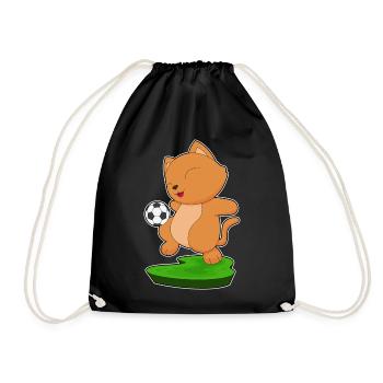 Chat Joueur De Football Football - Sac de sport léger - noir - Devant