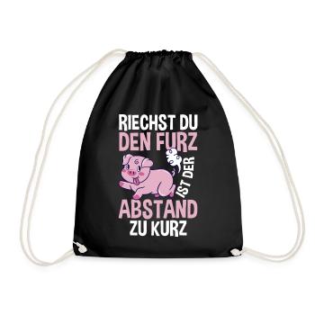 Riechst Du Den Furz Ist Der Abstand Zu Kurz - Turnbeutel - Schwarz - Vorne