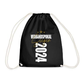 Verbandspokal Sieger 2024 - Turnbeutel - Schwarz - Vorne