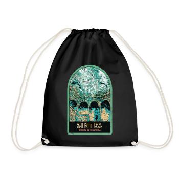 Initiatory Well, Regaleira Palace, Sintra - Drawstring Bag - black - Front