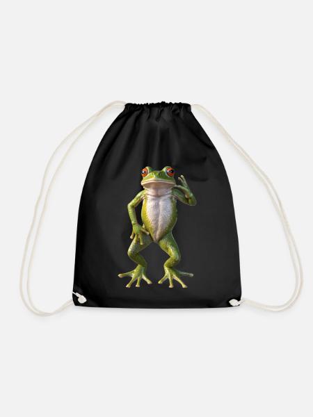 Tanzender Frosch - Turnbeutel - Schwarz