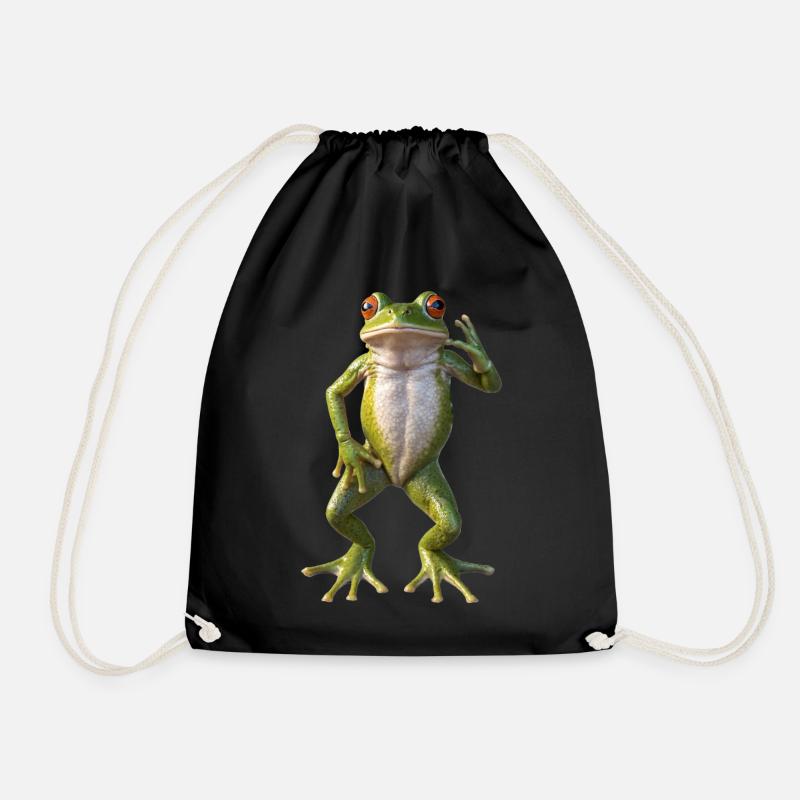 Tanzender Frosch - Turnbeutel - Schwarz