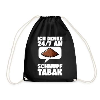 Schnupftabak - Turnbeutel - Schwarz - Vorne