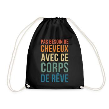 no need for hair in this Dream Body - Drawstring Bag - black - Front