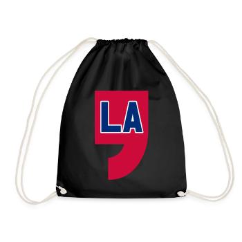COMMA LA, CAMALA HARRIS FOR PRESIDENT 2024 - Drawstring Bag - black - Front