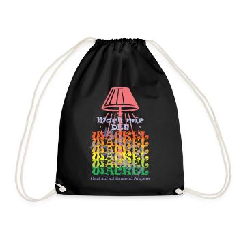 Wäre ich ein Möbelstück dann wär ich eine Lampe... - Turnbeutel - Schwarz - Vorne