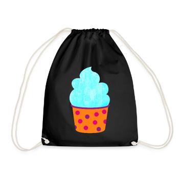Glace Glace Tasse à Glace Dots Muffin Dots Sweet - Sac de sport léger - noir - Devant