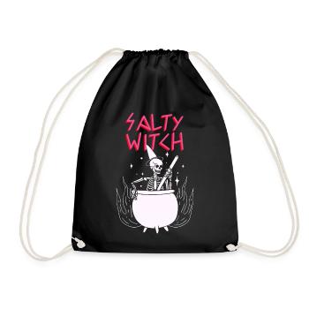 Salty Witch Hexenkessel Cauldron Skelett Skeleton - Turnbeutel - Schwarz - Vorne
