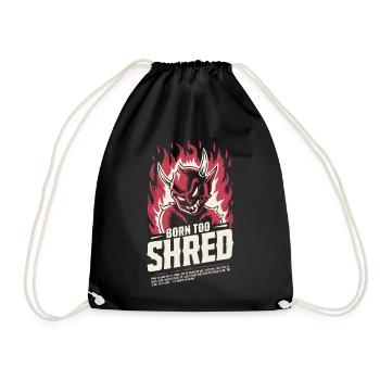 Born to shred - Drawstring Bag - black - Front