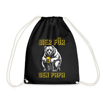 Beer drinkers BEER FOR DAD Fathers Funny - Drawstring Bag - black - Front