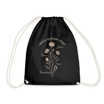 funérailles, fleuriste, arrangement commémoratif, sympathie - Sac de sport léger - noir - Devant