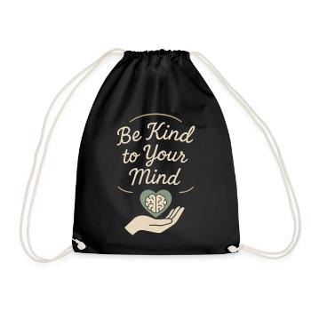 Mental health awareness, - Drawstring Bag - black - Front