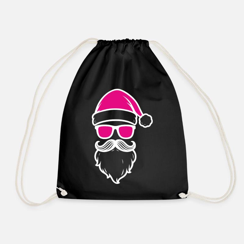 Pink Santa mit Sonnenbrillen - Turnbeutel - Schwarz