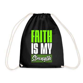 Faith is my Strength - Turnbeutel - Schwarz - Vorne