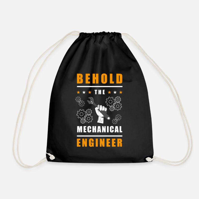 Mechanical Engineer Design - Drawstring Bag - black