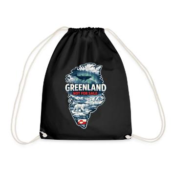 Groenland Danemark États-Unis Animaux polaires Baleine Ours Drôle - Sac de sport léger - noir - Devant