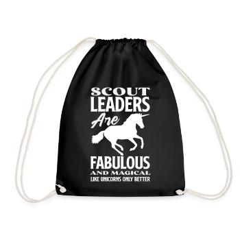 Scout Leader Are Fabulous Funny Scouting Unicorn - Turnbeutel - Schwarz - Vorne