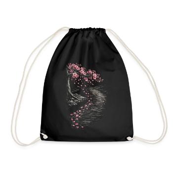 Cherry Blossom Sakura Cherry Blossom - Drawstring Bag - black - Front