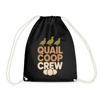 Quail Keeper Quail Farmer Backyard Quail - Drawstring Bag - black - Front