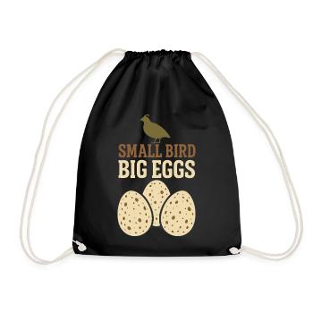 Quail Keeper Quail Farmer Backyard Quail - Drawstring Bag - black - Front