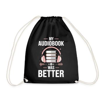 Lire des livres audio en disant - mon livre audio était meilleur - Sac de sport léger - noir - Devant