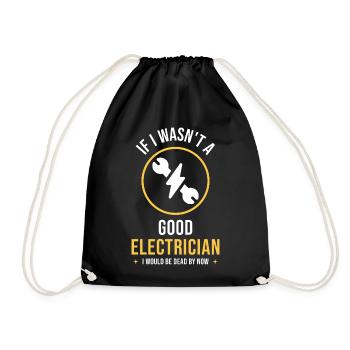 Devis drôle d’électricien – Métier qualifié - Sac de sport léger - noir - Devant