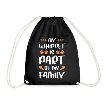 My pet is part of my family - Drawstring Bag - black - Front