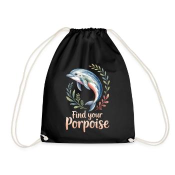 Trouvez votre motivation marsouin - Sac de sport léger - noir - Devant