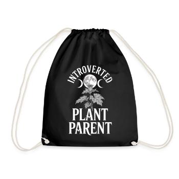 Introvertierter Pflanzenelternteil - Turnbeutel - Schwarz - Vorne