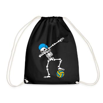 Skeleton Spike Volleyball Halloween - Turnbeutel - Schwarz - Vorne
