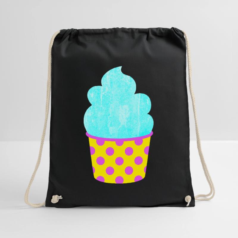 Eis Softeis Eiscreme Punkte Dots Sommer Pastell Turnbeutel