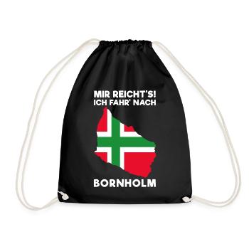 Bornholm Spruch - Turnbeutel - Schwarz - Vorne