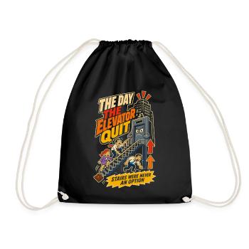 Humour sur la grève des ascenseurs au bureau - Sac de sport léger - noir - Devant