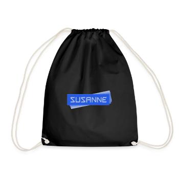 Geschenk für Susanne - Turnbeutel - Schwarz - Vorne
