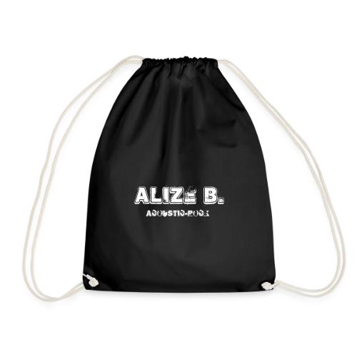 Alize B. - Logo white - Turnbeutel