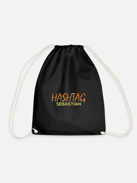 Hashtag Social Media SEBASTIAN Sebastian - Turnbeutel - Schwarz