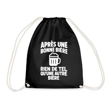 Après Une Bonne Bière Humour - Sac de sport léger - noir - Devant