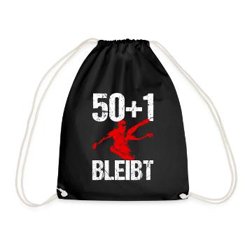 Fußball Fans Statement Fan Geschenk - Turnbeutel - Schwarz - Vorne