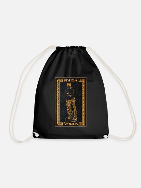 Venus Goddess of Love and Beauty Greek M - Drawstring Bag - black